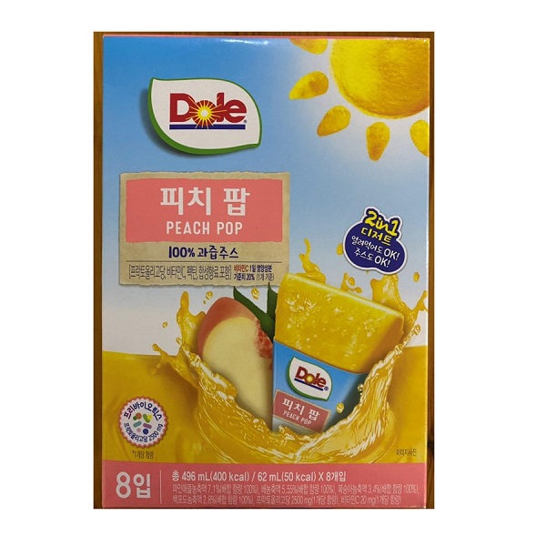 Nước Kem Tuyết Đào Ép Dole 62Mlx8 (Hộp)