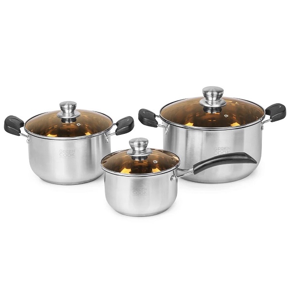 Bộ Nồi Inox Cao Cấp Greencook Gcs08 - T1