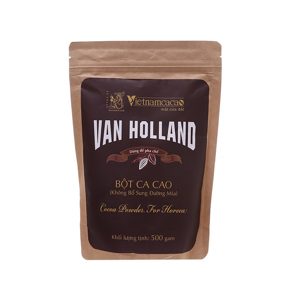 Bột Cacao Van Holland Không Đường Gói 500G
