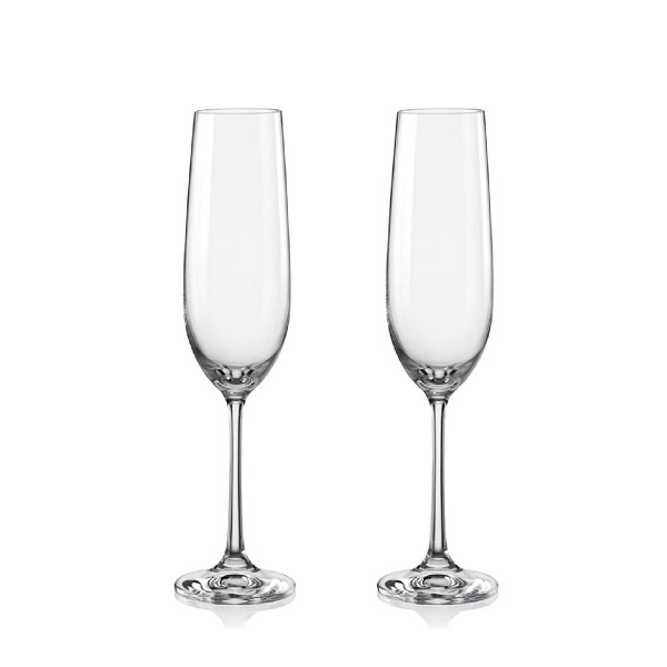 Bộ 2 Ly Champagne Pha Lê Viola Bohemia 190Ml - B40729 - 190104A2