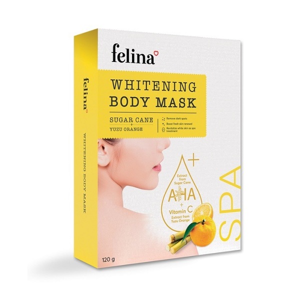 Mặt Nạ Ủ Trắng Chiết Xuất Cam Yuzu Felina Body Whitening Mask Sugar Cane & Yuzu Orange 120G (Wn)