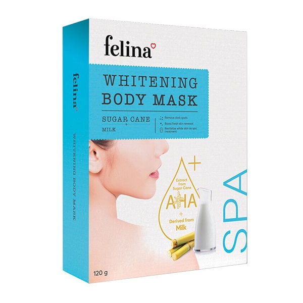 Mặt Nạ Ủ Trắng Tinh Chất Sữa Felina Body Whitening Mask Sugar Cane & Milk 120G (Wn)