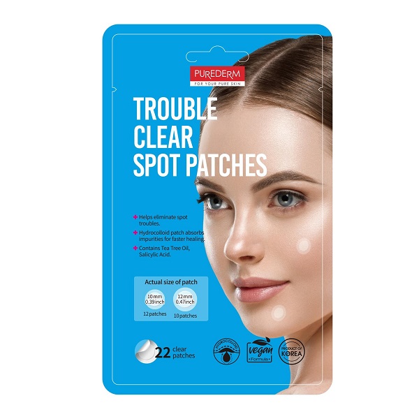 Miếng Dán Mụn Tẩm Tinh Chất 22 Miếng Purederm Trouble Clear Spot Patches