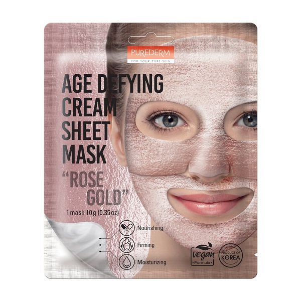 Mặt Nạ Vàng Hồng Purederm Age Defying Cream Sheet Mask Rose Gold 10G