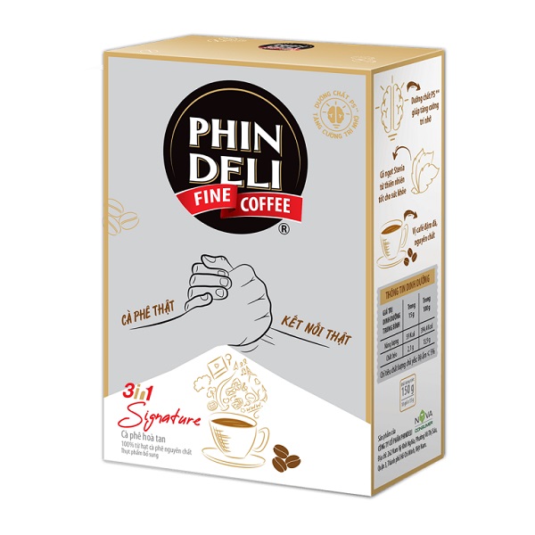 Coffee Hòa Tan 3In1 Phindeli Signature 150G (10 Gói X 15G)