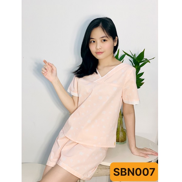 Bộ Mặc Nhà Đùi Ngắn Tay Shibi Màu Hồng Dâu Sbbn007Ae (Store 5703)
