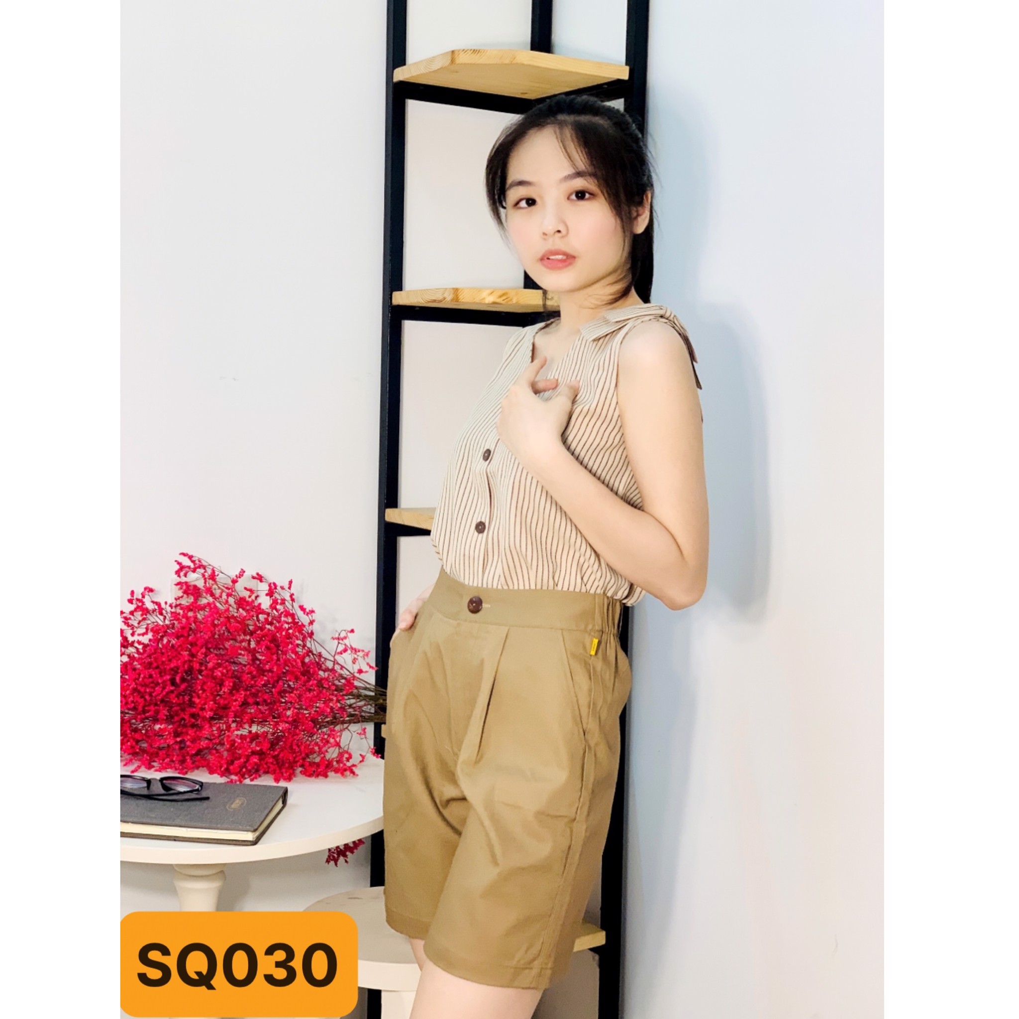 Short Lưng Thun Shibi Màu Kem SQ030 (Store 5703)