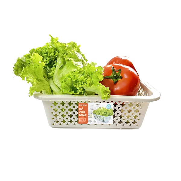 Rổ Chữ Nhật Bioplas 31Cm (Giao Màu Ngẫu Nhiên)