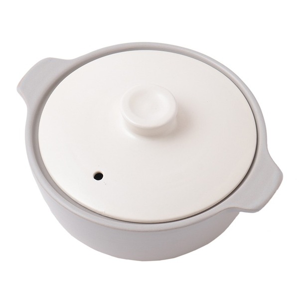 Nồi Đất Kiểu Châu Âu Số 6 Home Coordy 1.3L Xám (Nắp Trắng Ngà)