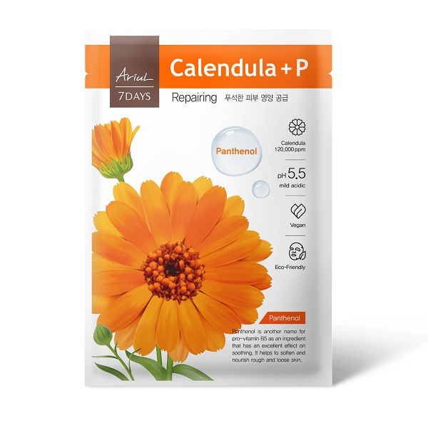Mặt Nạ Phục Hồi Da Hư Tổn Hoa Cúc + Panthenol Ariul 7Days Mask + Calendula P 23Ml (Wn)