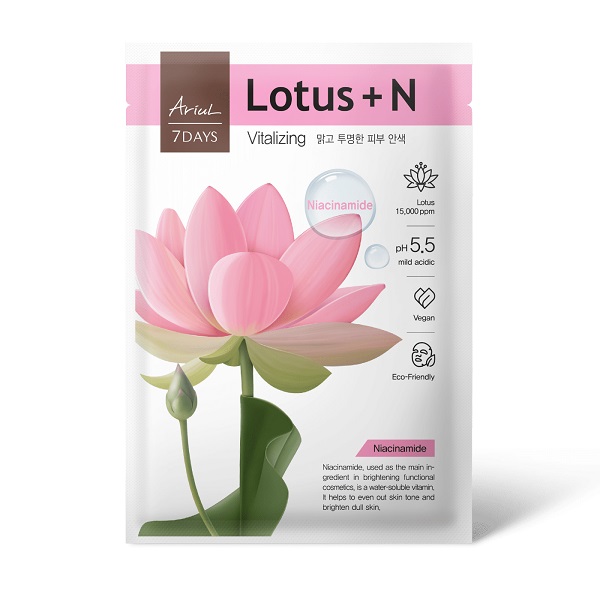 Mặt Nạ Sáng Mịn & Đầy Sức Sống Sen + Niacinamide Ariul 7Days Mask + Lotus N 23Ml (Wn)