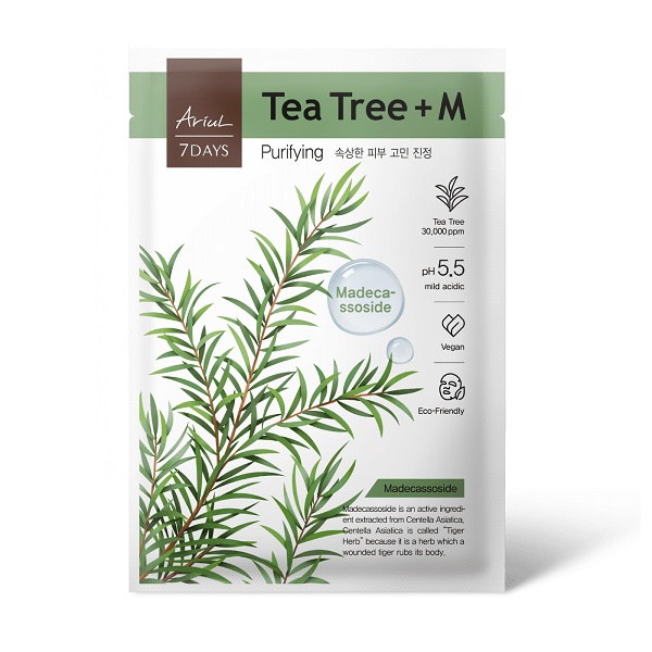Mặt Nạ Cải Thiện Da Mụn Tràm Trà + Madecassoside Ariul 7Days Mask + Tea Tree M 23Ml (Wn)