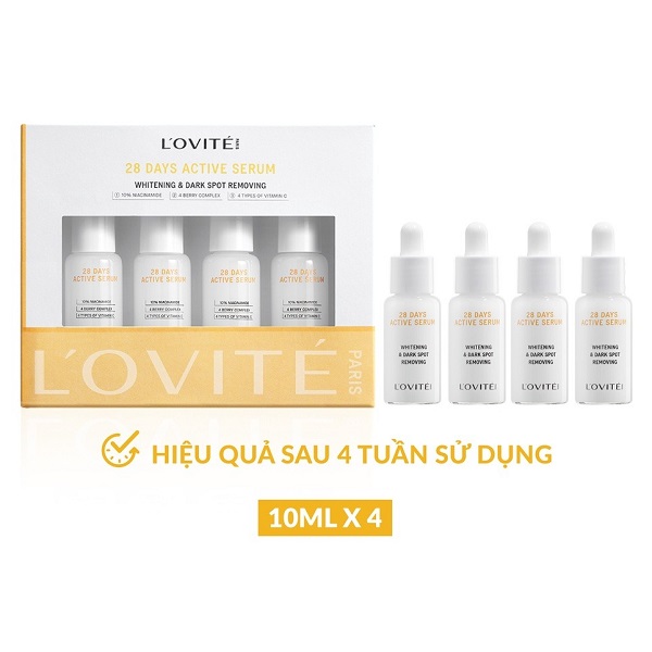 Serum 28 Ngày Dưỡng Sáng L'ovité 28 Days Active Serum Whitening & Dark Spot Removing 40Ml (Wn)