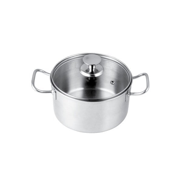 Nồi Inox 304 3 Lớp Nắp Kính Bếp Từ Ticook 24Cm