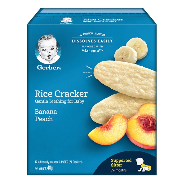 Bánh Gạo Chuối Đào Gerber 48G