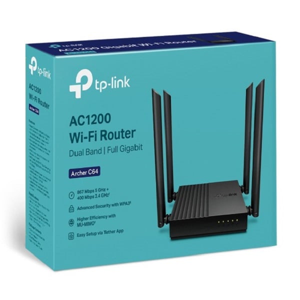 Bộ Phát Wifi Router Chuẩn Ac1200 Gigabit Archer Tp - Link C64
