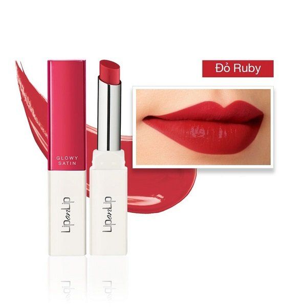 Son Trang Điểm Dưỡng Môi Màu Đỏ Ruby Lip On Lip Glowy Satin Ruby Star 2,2g (WN)