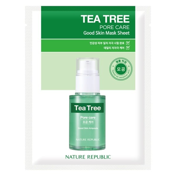 Mặt Nạ Chiết Xuất Tràm Trà Ngừa Mụn Nature Republic Good Skin Tea Tree Mask Sheet 24G (Wn)