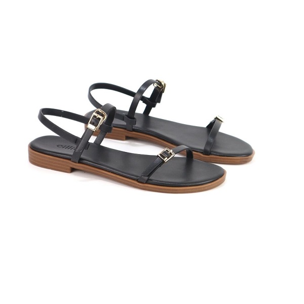 Giày Sandal Màu Đen Khóa Cillie 1102
