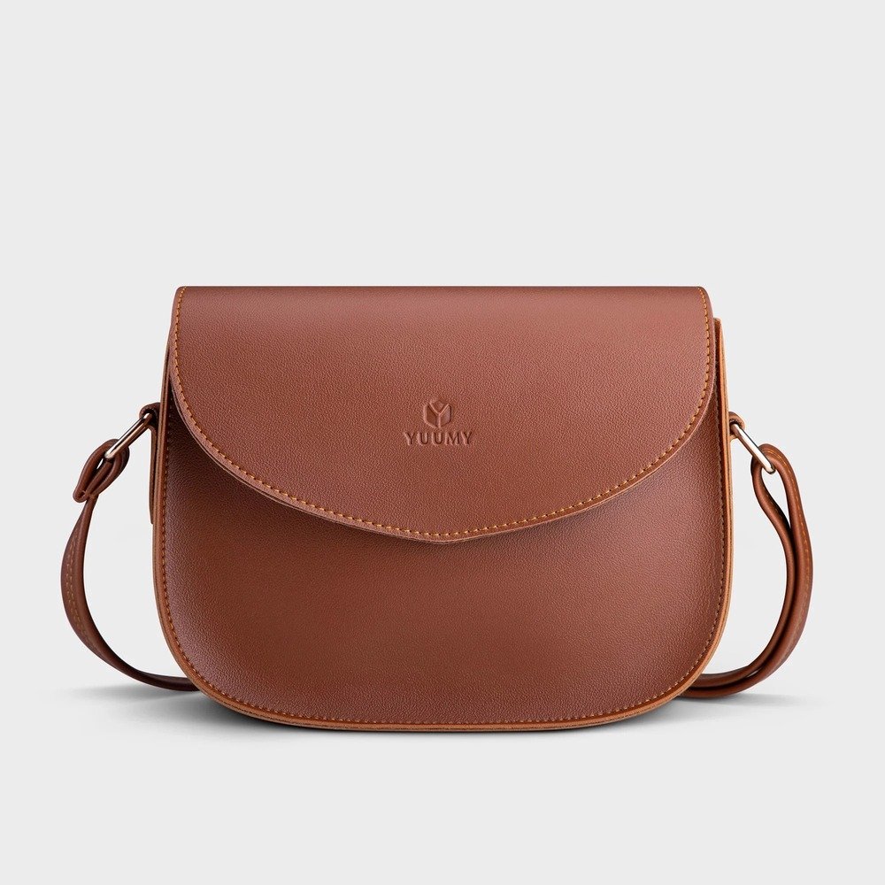 [Tn] Túi Đeo Chéo Nữ Dáng Nhỏ Màu Bò Yuumy Ripple Yn114B