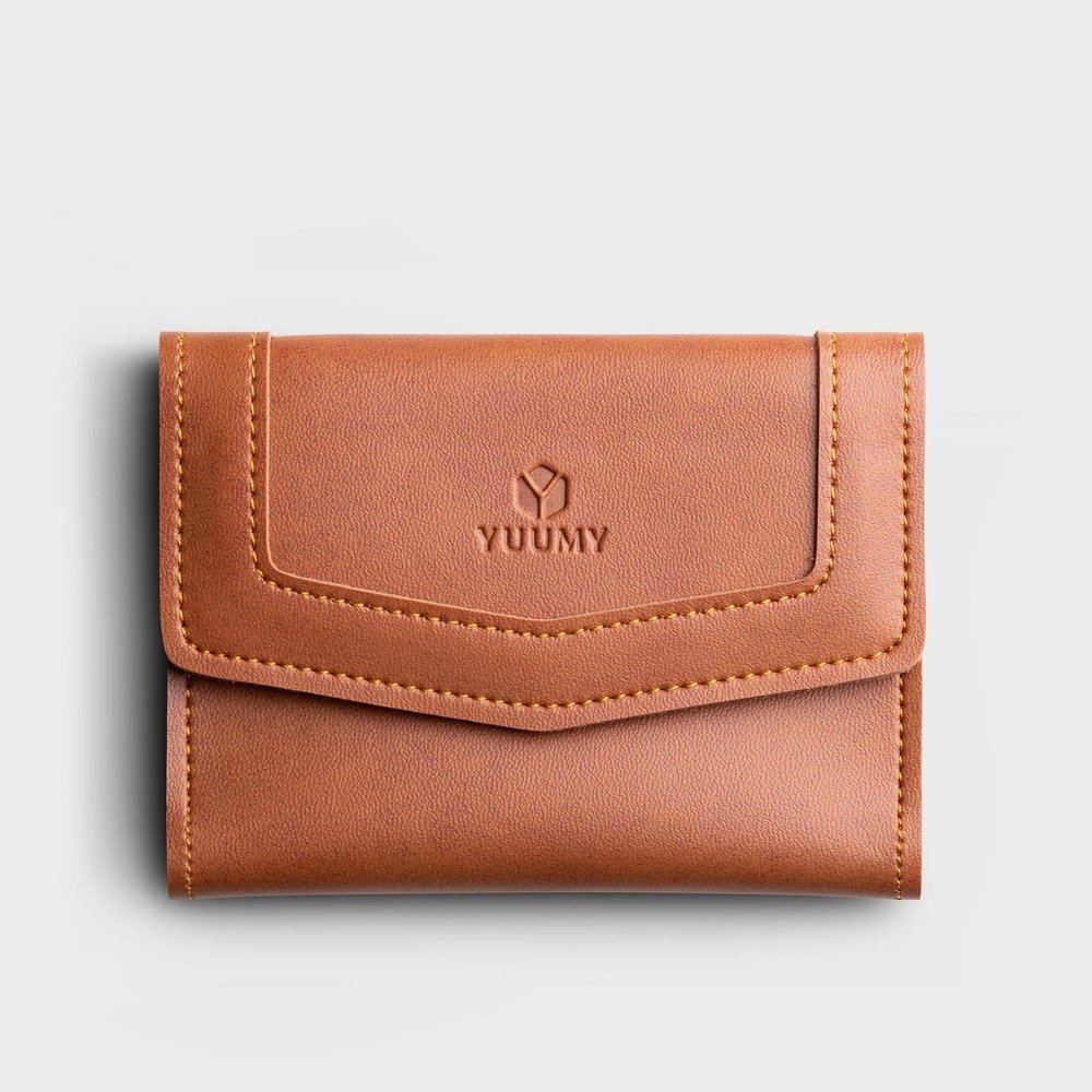 [Tn] Ví Da Nữ Màu Bò Đậm Yuumy Mellow Yv49Bd
