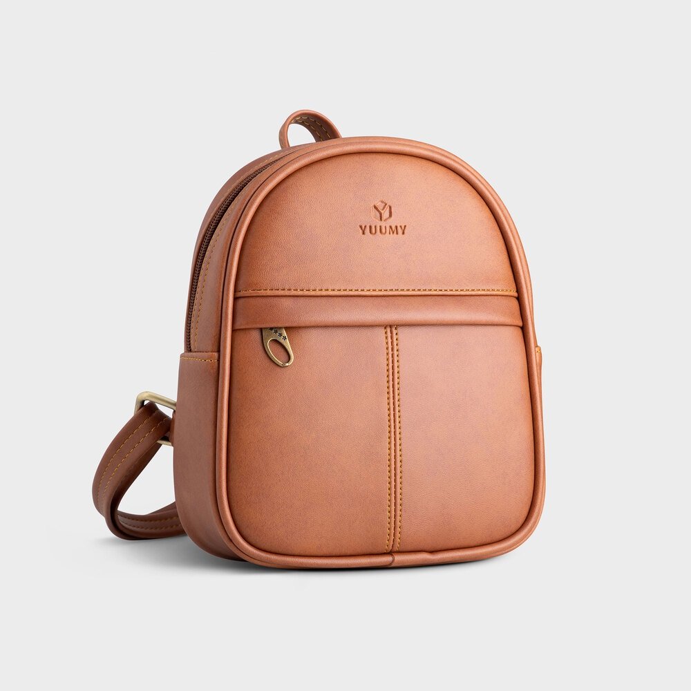 [Tn] Balo Nữ Nhỏ Gọn Da Mềm Màu Bò Đậm Yuumy Mellow Yba41Bd