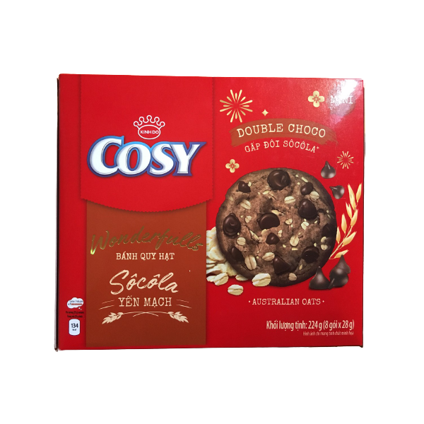 Bánh Cosy Soco Yến Mạch Gấp Đôi Socola 10X224G