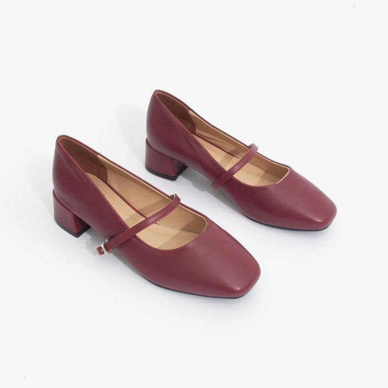 [TN] Giày 3cm Quai Ngang Màu Đỏ Pixie X840-do