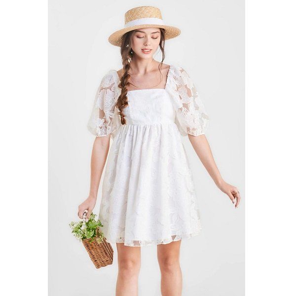 Váy babydoll dài tay phồng HSU0820  Lazadavn