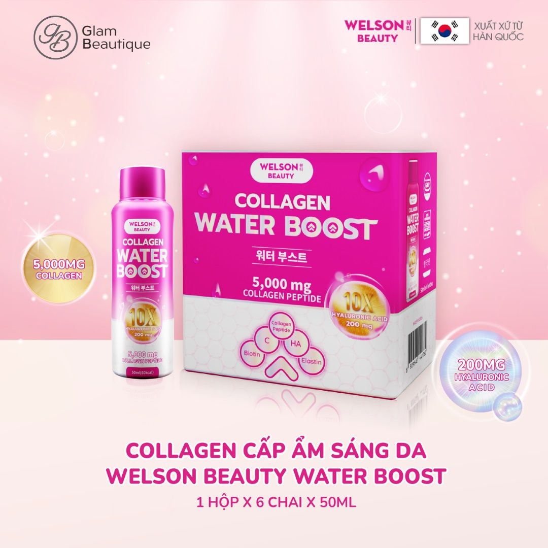 Thực Phẩm Bổ Sung Welson Beauty 10X Water Boost Bổ Sung Collagen 50ml*6