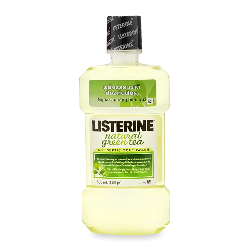 Nước Súc Miệng Listerine Natural Green Tea 500Ml