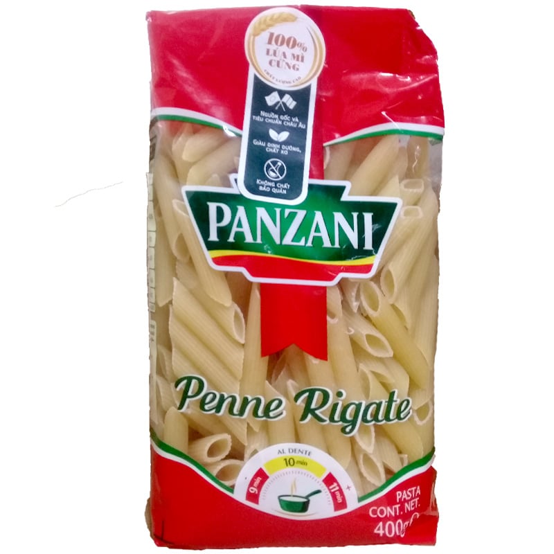 Nui Ống Panzani Penne Rigate 400G