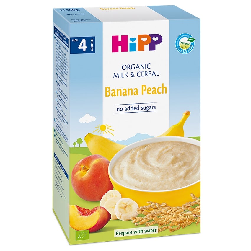 Bột Hipp Dinh Dưỡng Sữa Chuối Đào 250G