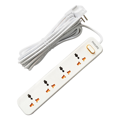 Ổ Cắm Điện Philips 4 Lỗ 3 Chân Spn1248Wc/74 - 5M