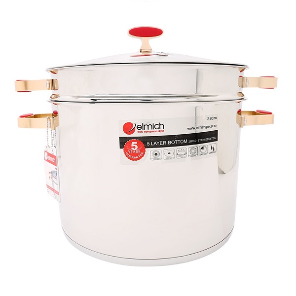 Nồi Hấp Inox 304 Red Velvet 28Cm El0979