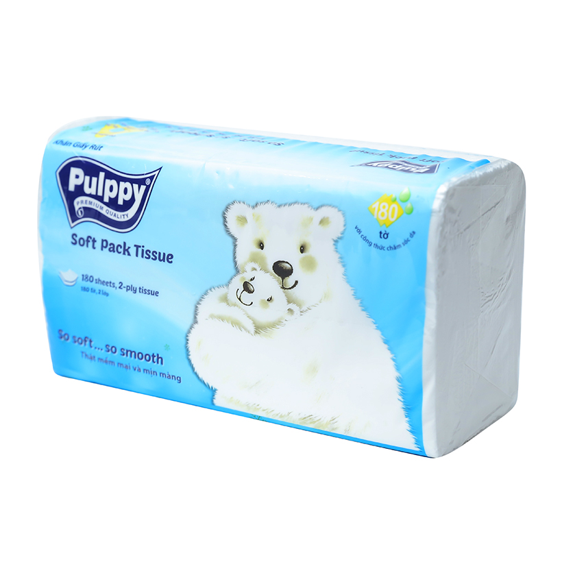 Khăn Giấy Rút Pulppy 180 Tờ 2 Lớp