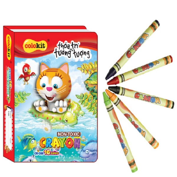 Hộp Bút Sáp Cr - C08 16 Cây | Thien Long Cr - C08 (16 Colors)