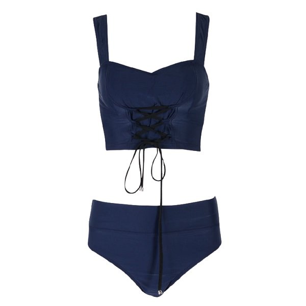 Bộ Bơi Nữ Lan Hạnh Hai Mảnh Sịp Td Màu Xanh Đen 20066 (Store 5703)