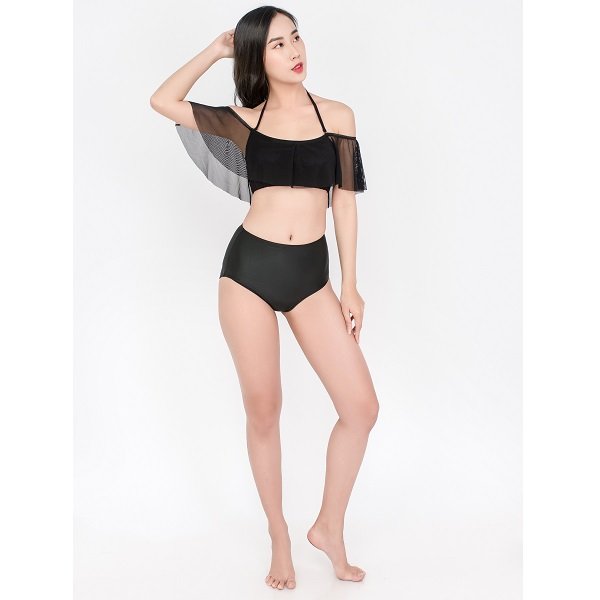 Bộ Bơi Nữ Lan Hạnh Hai Mảnh Sịp Màu Đen 20068 (Store 5703)