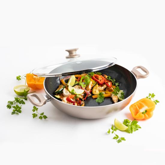 Chảo Sâu Greenpan Cam Bronze 32Cm