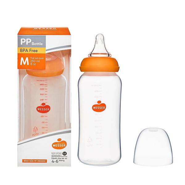 Bình Sữa Cổ Hẹp Angel Wesser 250Ml