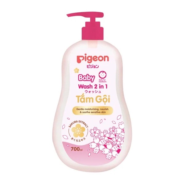 Tắm Gội Dịu Nhẹ 2 In1 Sakura Pigeon 700Ml