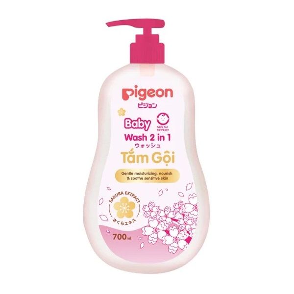 Tắm Gội Dịu Nhẹ 2 in1 Sakura Pigeon 700ml