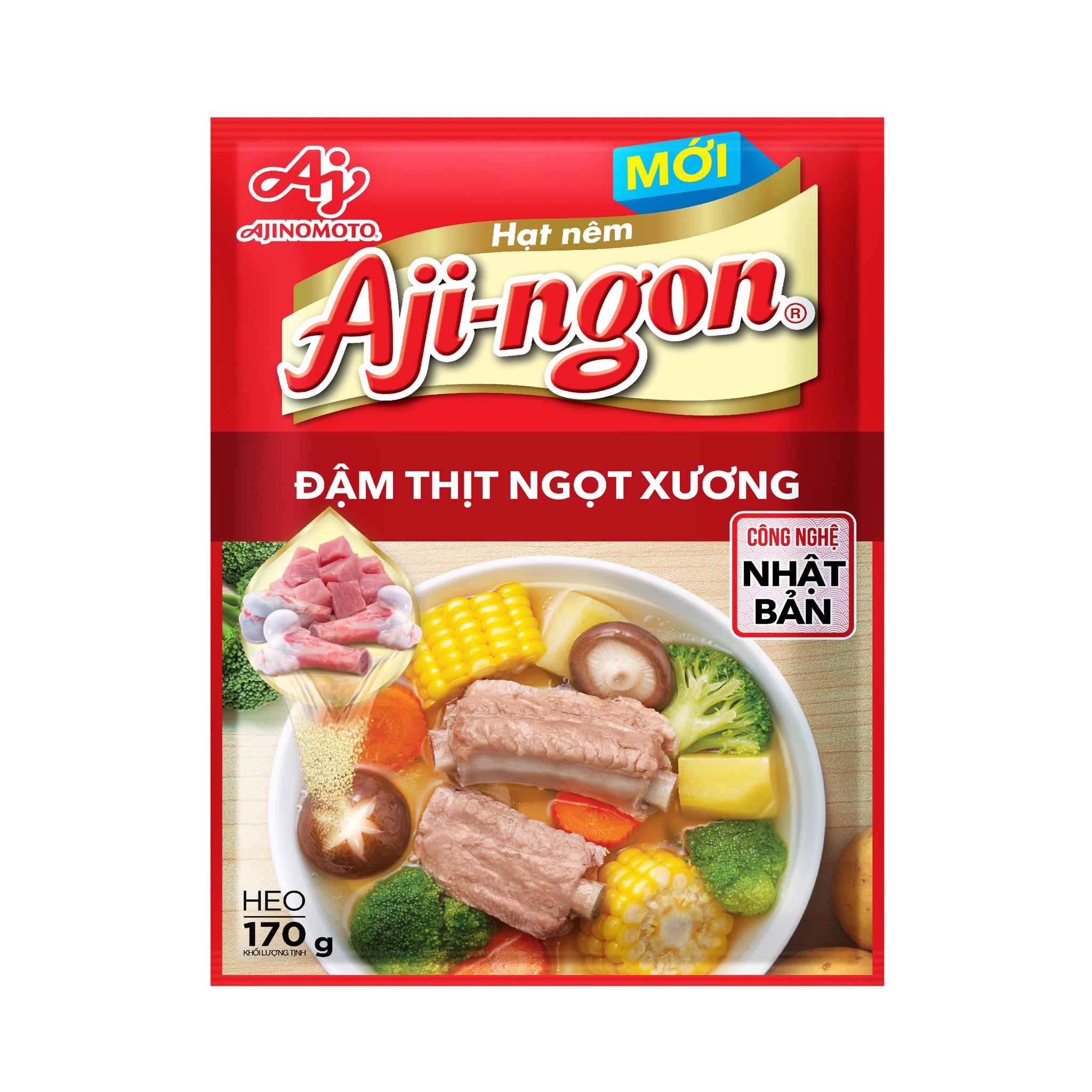 Hạt Nêm Aji - Ngon Vị Heo 170G