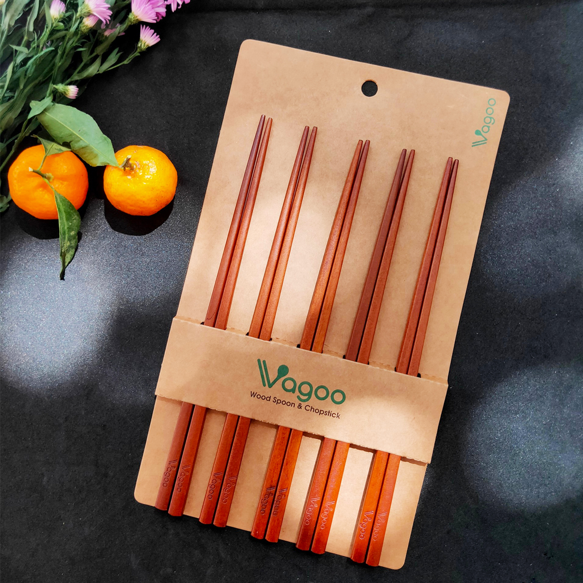 Bộ Đũa Ăn 235 (5 Đôi) Vagoo