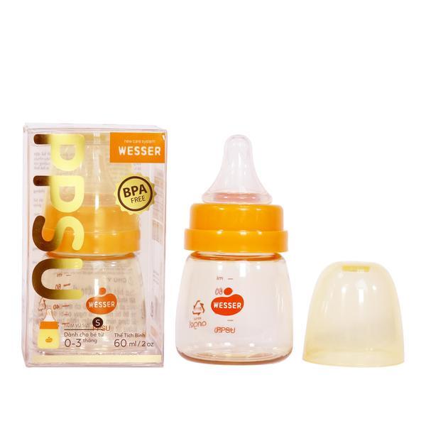 Bình Sữa Ppsu Wesser Cổ Hẹp (60Ml, 140Ml, 250Ml) Và Cổ Rộng (180Ml, 260Ml)