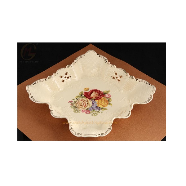 Tô Sứ Vàng 30Cm Ceramics Porcelain Hy - Gp11