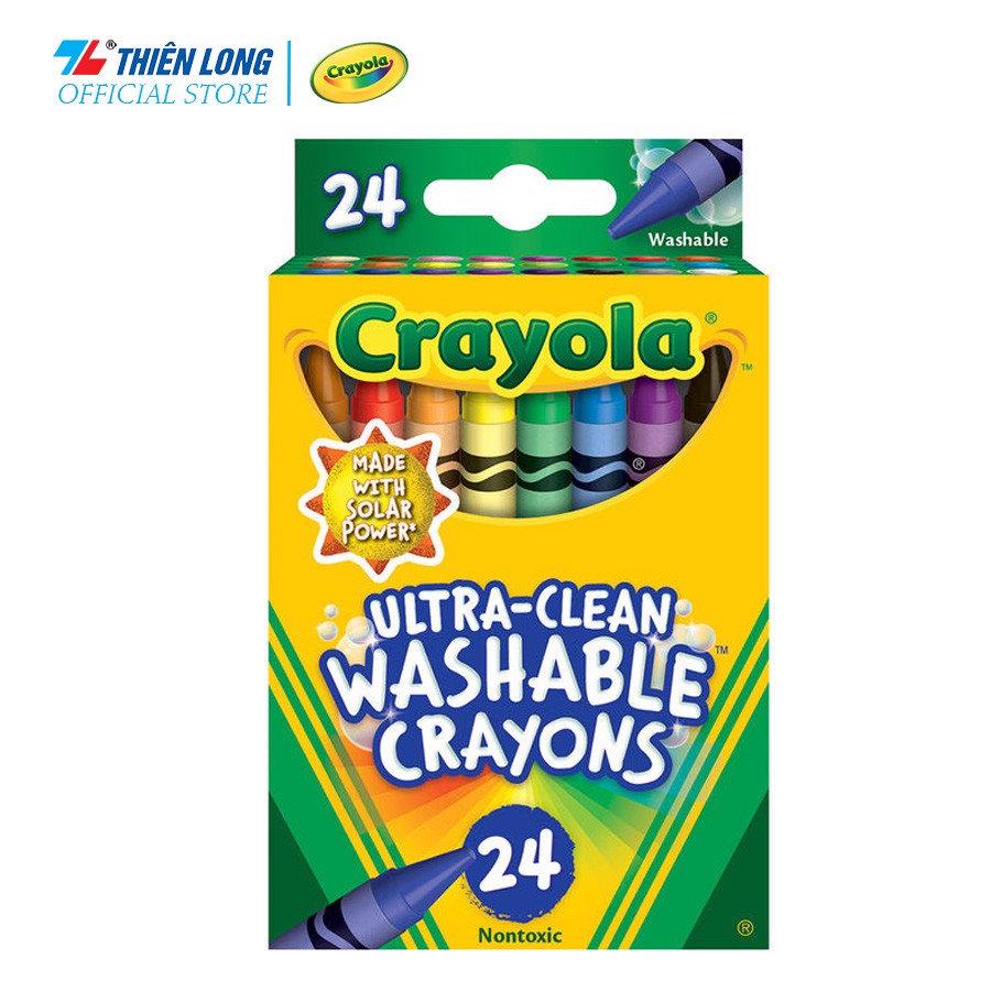 Bộ Bút Sáp 24 Màu Rửa Được Crayola 526924