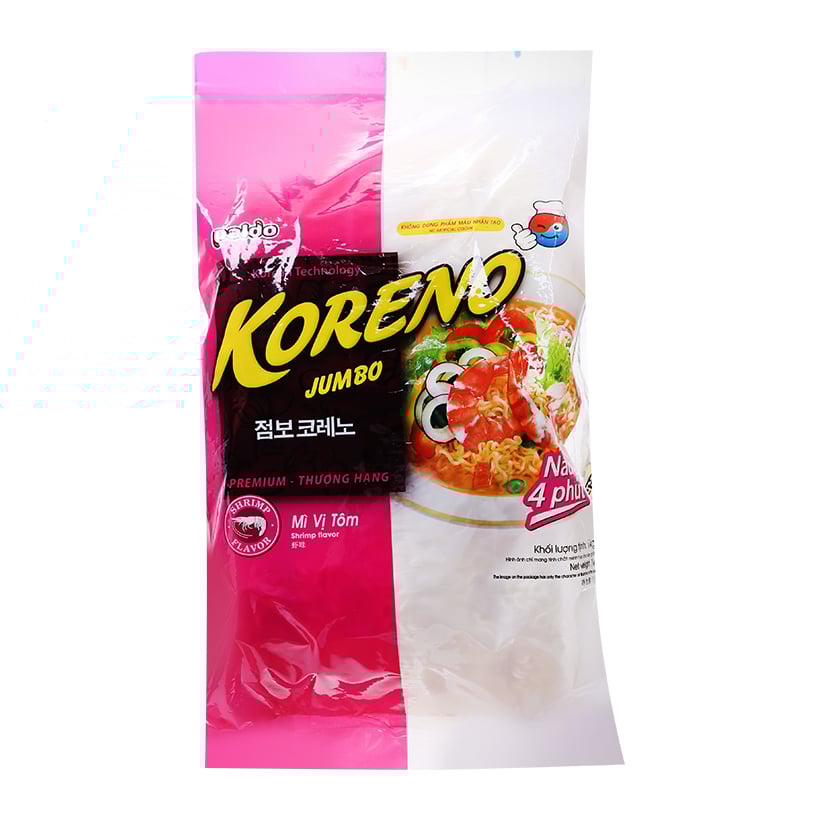 Mì Jumbo Koreno Vị Tôm Gói 1Kg | Jumbo Koreno Noodles (Shrimp Flavor), 1Kg