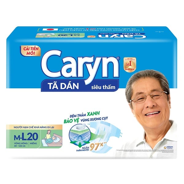 Tã Giấy Người Lớn Caryn Size M - L 20 Miếng